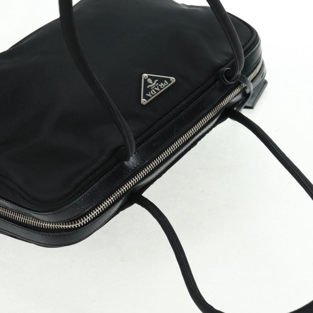 PRADA Hand Bag Nylon Leather Black Silver Auth ep12566 - Picture 6 of 16